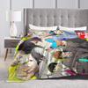 Blanket Airplane Travel Yarichin B Club Yuri  Throw Blanket  Flannel Bedspread For Couch Chair Sofa Bed Fashion Sofa Bed Cover