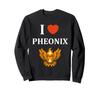 Humor Phoenix Animals Simple Fire Bird I Love Phoenix Sweatshirt