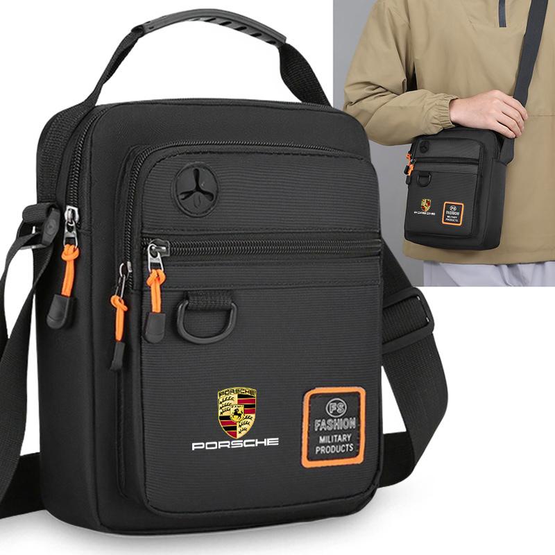 Borsa a Mano Grande in Nylon Casual da Auto Borsa a Tracolla Elegante per Porsche Cayenne Panamera Macan Boxster Cayman 718 911 Adesivo blsh61