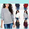 Lässiger Damen-Pullover mit langen Ärmeln, locker geschnitten, gestrickter Oversize-Pullover für den Winter