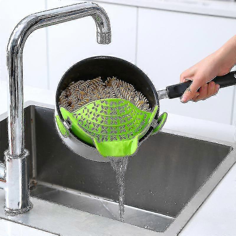 5 Stück Nudel-, Gemüse- und Obst-Wasserfilter, kompatibel mit verschiedenen Topf- und Werkzeugkalibern, temperaturbeständiges Silikon