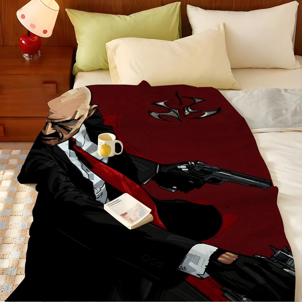 Spiel H-Hitman Wurf Flanell Decke, Leicht Gemütlich, Strapazierfähig Waschbar niedlich Cool