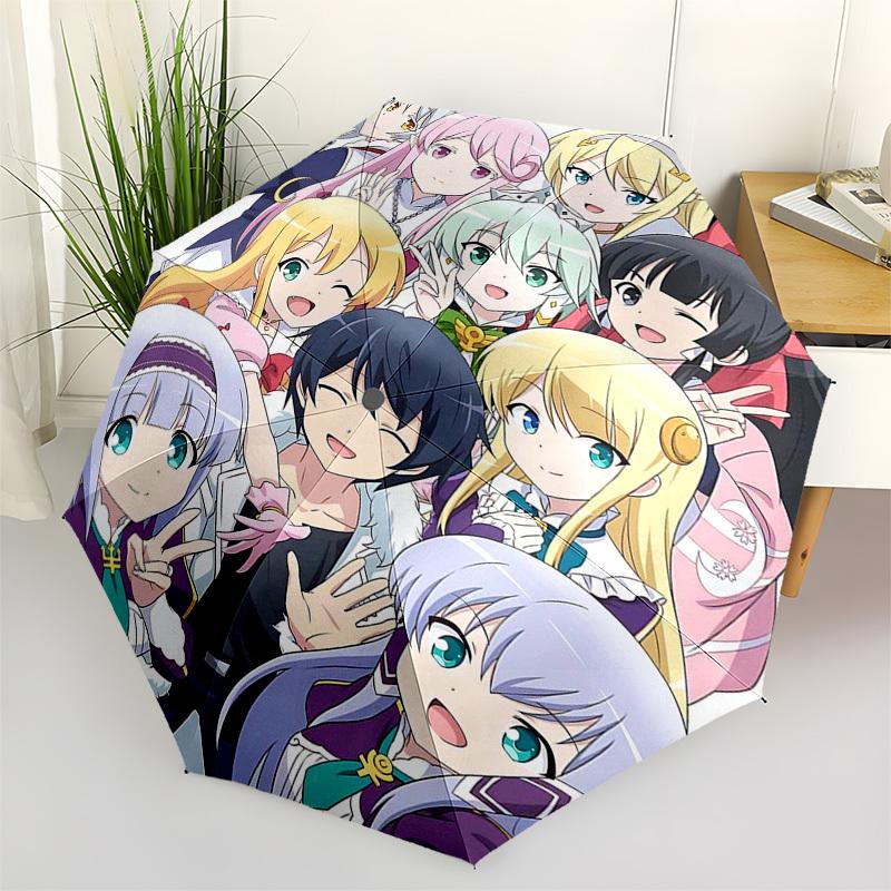 

1pc Outdoor Umbrella with Anime Characters - Automatic Opening/Closing, Portable 3-Fold Design, 8-Rib Iron Frame - Perfect Gift for Fans, Travele
