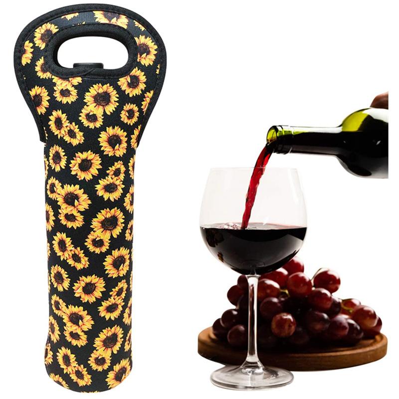 Wine Bottle Covers Bag Carry Drink Wine Beer Insulated Neoprene Bag Tote Carrier Cooler Case For Birthday Parties