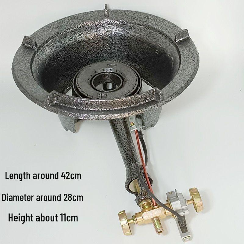 Heavy-Duty Commercial Cast Iron Wok Burner Head with High-Pressure Flame