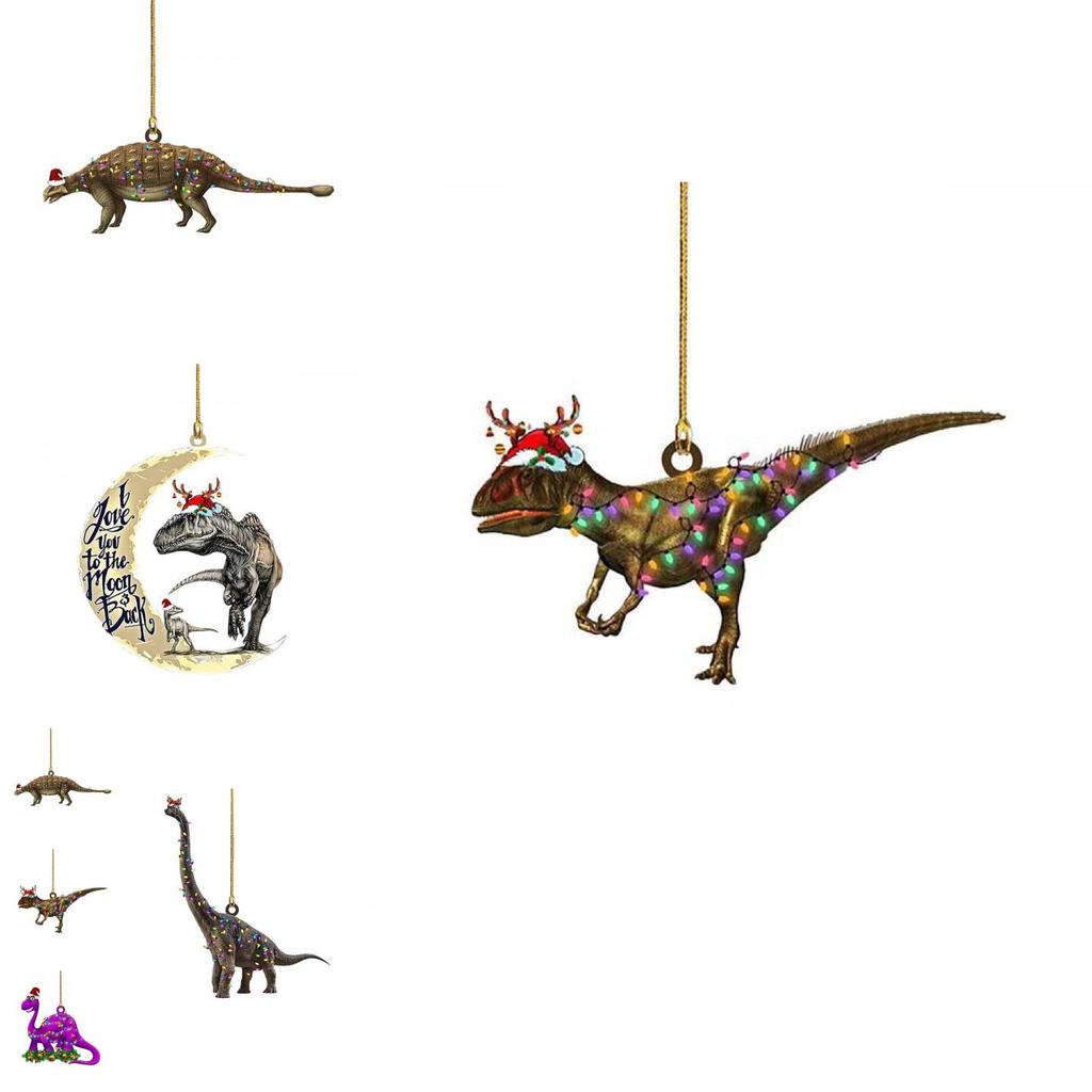 Świąteczna zawieszka dinozaur 2023 do dekoracji świątecznego drzewka i jako prezent na imprezę