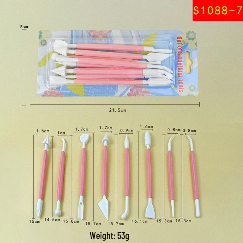 8-Piece Fondant Carving Set: Cake Knives, Embossing Pens, DIY Sugar Flower Shaping Tools