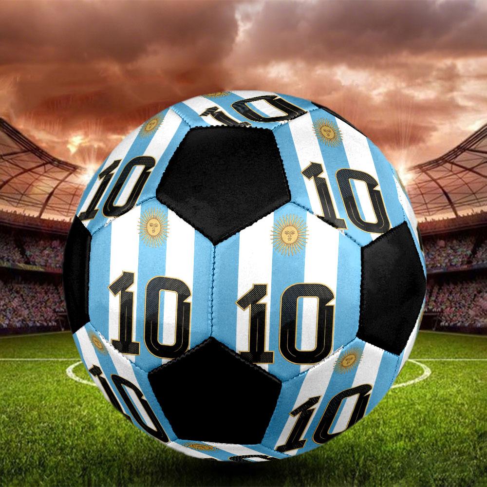 1 pz Pallone da Calcio Lionel Messi Taglia 5 Pallone da Calcetto Indoor Moda Colorato Gioco in Giardino - Ottimo Regalo per Appassionati di Sport HE40
