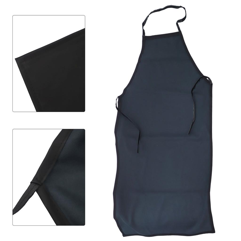 Kitchen Apron PVC Leather Waterproof Brown Comfortable