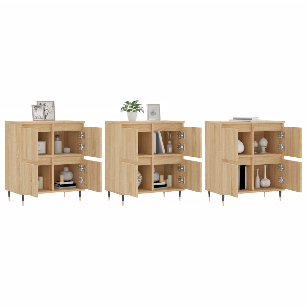 Sideboards 3 pcs Sonoma Oak Particleboard