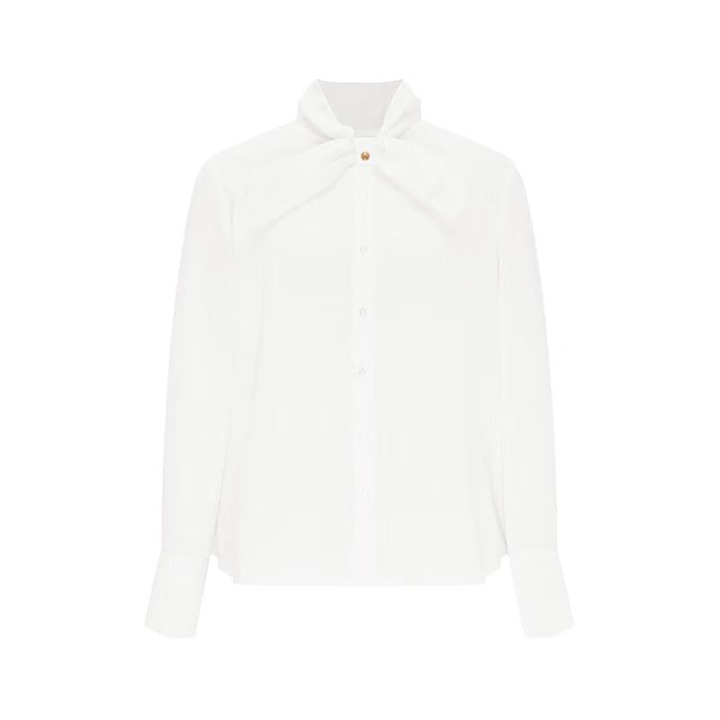 GIOVANNI VALENTINO Women's Long Sleeve Tie-Neck Shirt