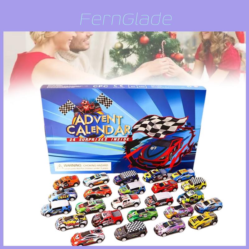 Advent Calendar Countdown Toy Cars Set For Kids Featuring 24 Unique Collectible Designs