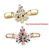 Pattern Rhinestone Christmas Tree Cardigan Clip Duck Clip Clasps Shawl Brooch Sweater Blouse Pin