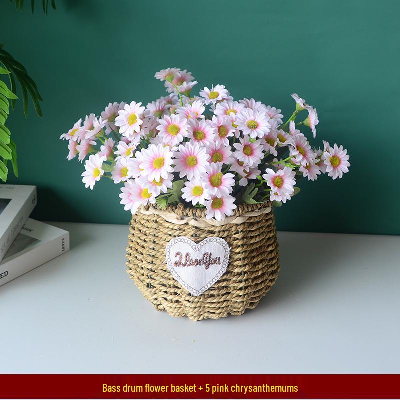 Handcrafted Willow Wicker Flower Basket for Dried Arrangements and Succulents