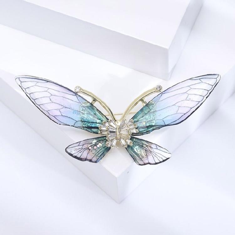Lightweight Crystal Acrylic Butterfly Pin Versatile Wardrobe Accessory For Casual Professional Or Evening Attire