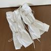 Women Harajuku Leg Warmer with Adjustable Drawstring Punk Flared Long Socks Grunge Baggy Loose Foot Cover Streetwear