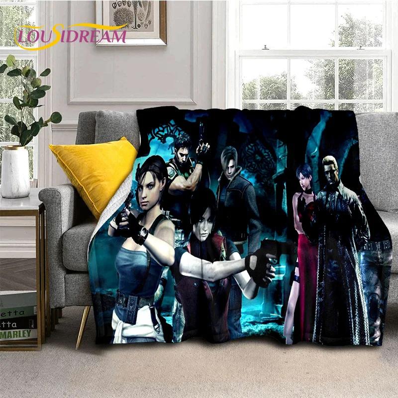 Horror Games R-Resident Evil Soft Flannel Blanket for Beds Bedroom Sofa Picnic,Throw Blanket for Cover Outdoor Leisure Nap Gift