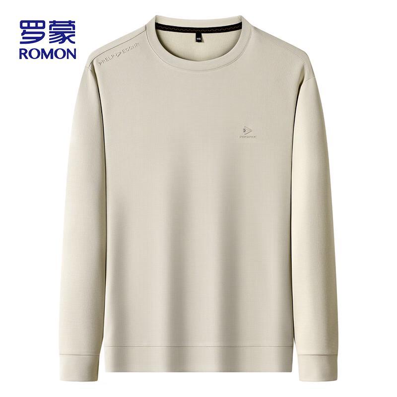 Luomeng Men's Casual Round Neck Long Sleeve Pullover