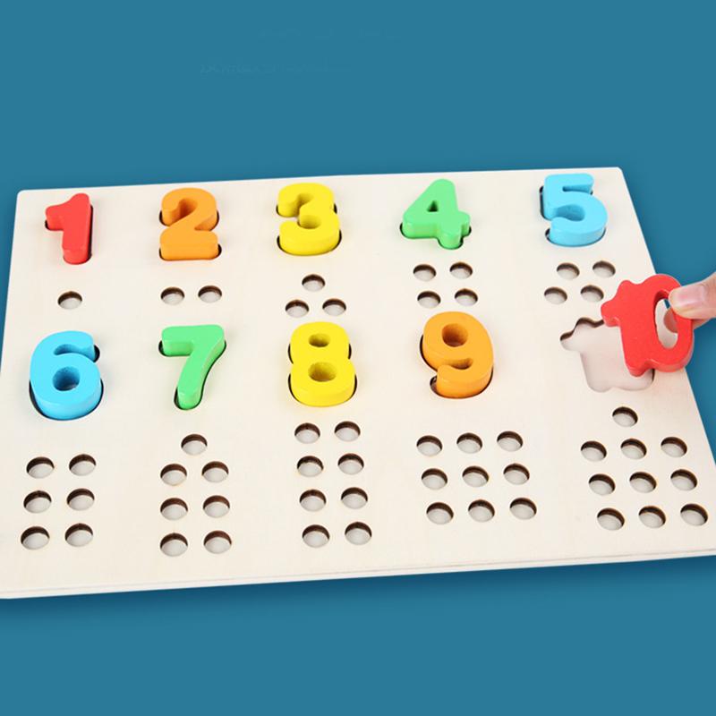 Wooden Arithmetic Clip Beads Preschool Toy Early Cognitive Educational Toy For Kids