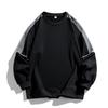 Herren Herbst Freizeitmode Teenager Pullover Oberteil Farbkontrast Rundhals Kapuzenpullover Männlich Langarm Locker Sweatshirts Oberteile