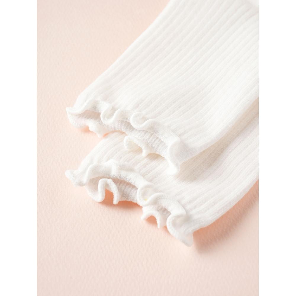 DaiSo Kikiya SockS Women S Lace Ribbed SockS White