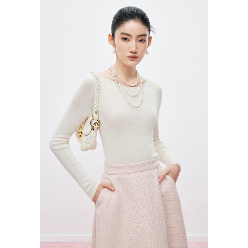 Suéter Tricotado de Lã Merino Feminino Mandy Zhang