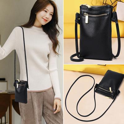 Mini sac à bandoulière vertical en cuir de vache souple, première couche, pour téléphone portable, pour mère d'âge moyen, printemps et été