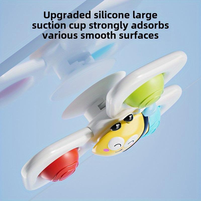 3pcs Colorful Cartoon Animal Suction Cup Spinning Tops  Fun Educational Toy for Kids, Perfect for Bath Time,Dining Table Bathroom Play,Great Halloween