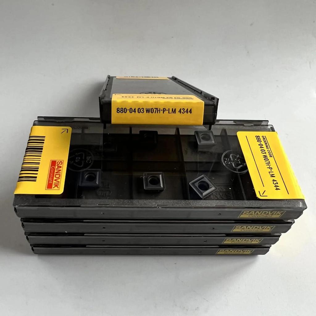 Γνήσια Sandvik / 880-0403W07H-P-LM 4344 / Λάμα καρβιδίου για τόρνο CNC 10 ΤΕΜ.