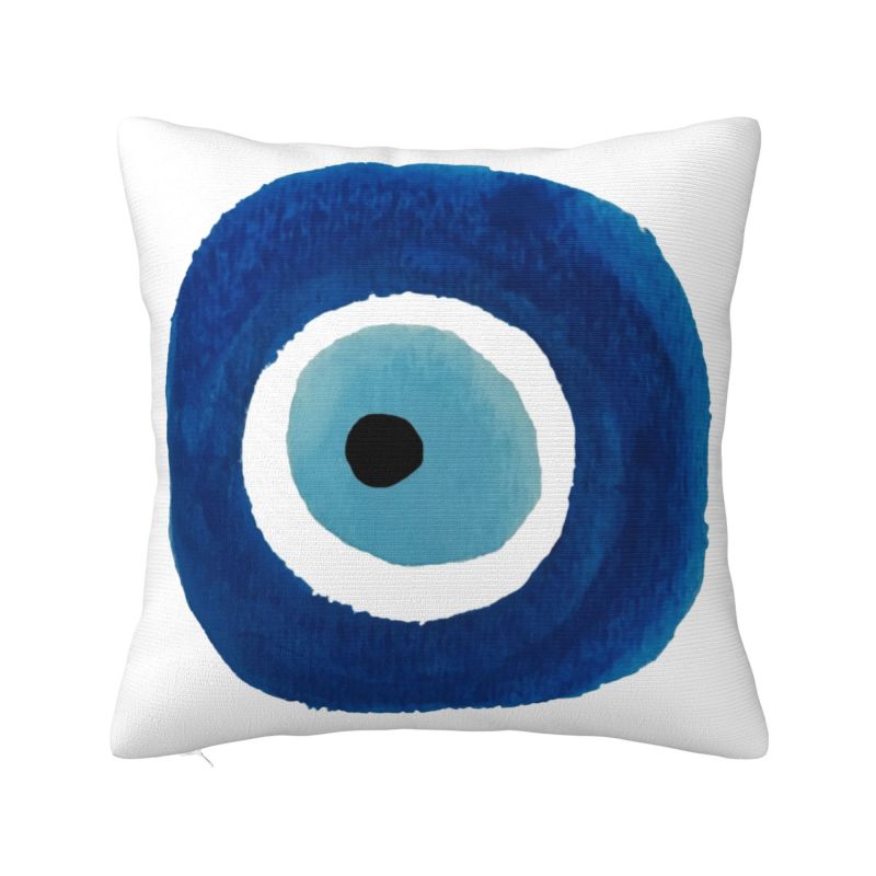 Custom Mediterranean Evil Eye Luxury Pillow Cover Home Decorative Turkish Amulet Culture Cushions for Sofa