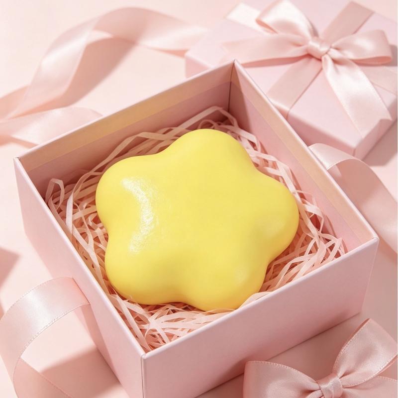 Yellow Star Sensory Fidget Toy 1Pcs Slow Rising Soft Squeeze Stress Relief Toy for Kids Christmas Small Gift