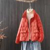 Light down jacket women's short new loose fashion stand-up collar white duck down small light jacket