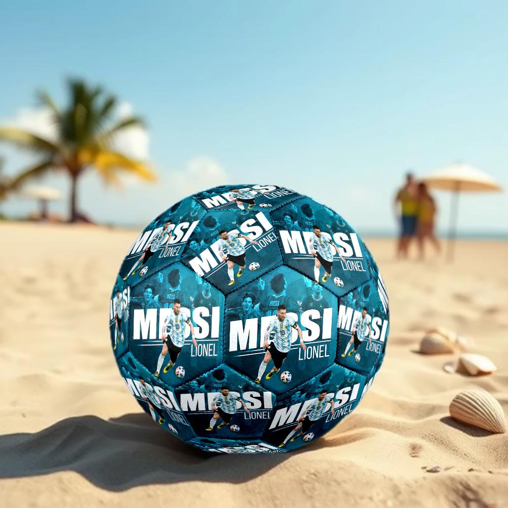 1pc Ronaldos Electric Moment Size 5 Football Soccer Balls, Competition Sport Football Indoor And Outdoor Training Ball.Q702027