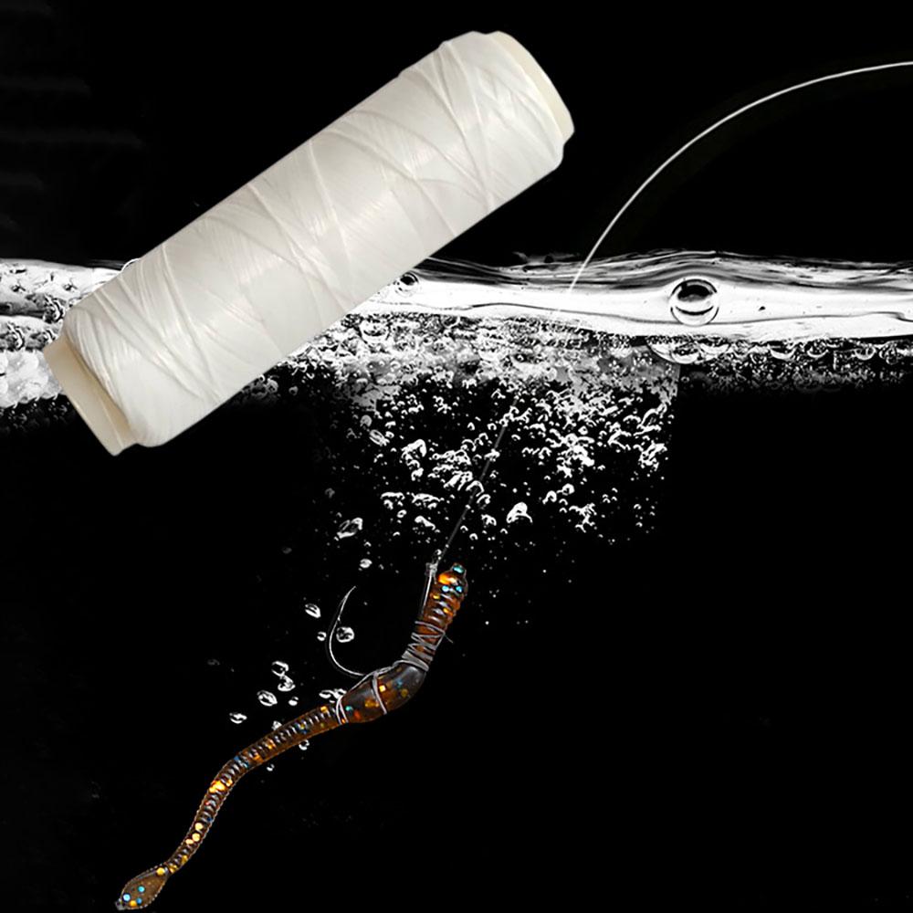 2Pcs Bait Elastic Thread Sea Fishing Tying Material Stretchy Clear Sea Fishing Line Keeping Bait on Hook