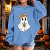 Kids Halloween Printed Hoodie, Loose Fit Casual Pullover for Boys Girls