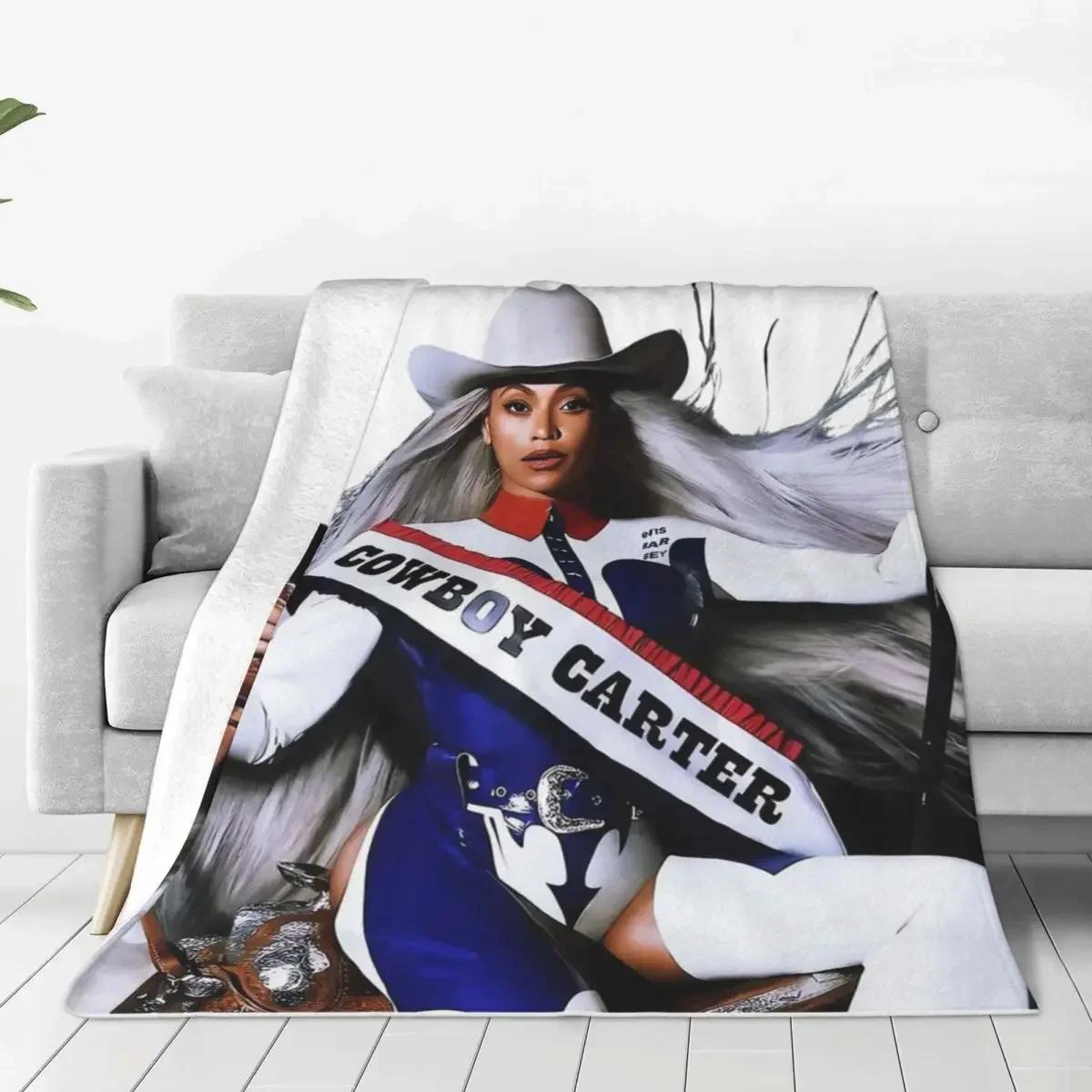 Renaissance Act II Album Cowboy Carter Blankets Wool Awesome Warm Throw Blanket for Bed Sofa Summer 75X95CM