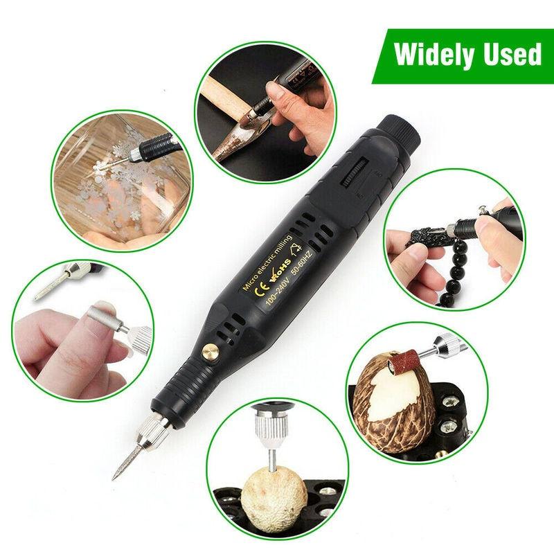 DIY Electric Nail Grinder Engraver Pen Nail Grinding Milling Mini Engraving Pen Rotary Drill Tool
