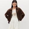 VEROMODA Women's Detachable Faux Fur Lined Matte Drop Shoulder Jacket