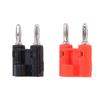 2Pcs Banana Plug 4mm Double Row Cross Connector Accessory Set Kit for Audio Speaker