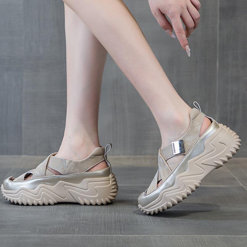 Z8808 inner height increase 7 dad shoes women, summer new versatile thick sole hollow