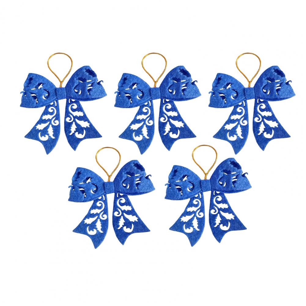 5 Pezzi Fiocco di Natale Decorazione Ciondolo Albero di Natale Colore Solido Fiocco Vuoto DIY Ghirlande di Natale Decorazioni Ornamenti Forniture per Feste