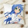 Cute I-Izumi K-Konata Double-Sided Printed Square Decorative Cushion Cover For Sofa Living Room Home Decor