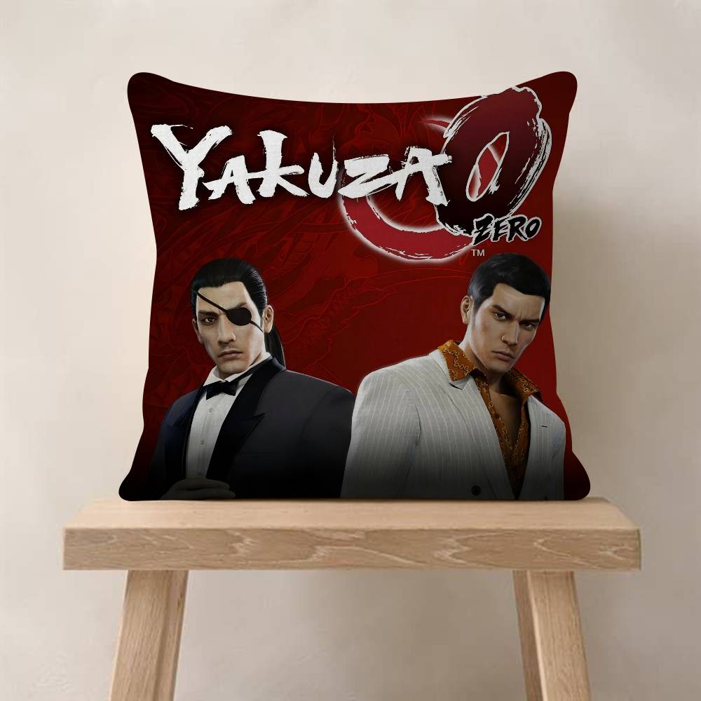 Game Y-Yakuza Anime Pillow Case Fashion Square Pillowcase Bedroom Sofa Room Ins Decoration Leisure