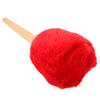 Drumstick Mallets for Bass Drums, Wooden Handles, Non-Slip, Suitable for Bass Drums, Symphony Drums, and Gongs (Red)