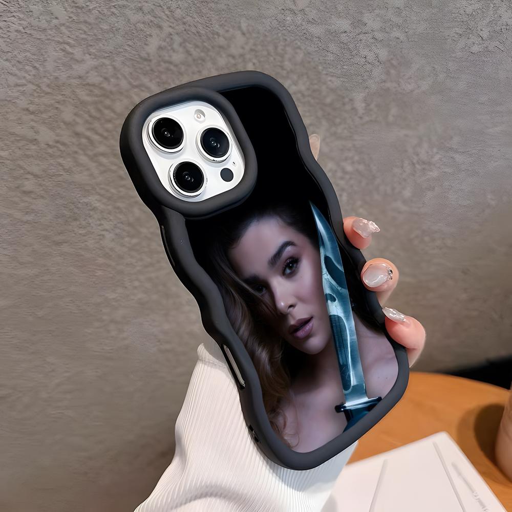 Hailee Steinfeld Wavy Edge TPU Mobile Phone Case for iPhone 17 16 15 14 13 12 11 Air Pro Max Plus Colorful Cover
