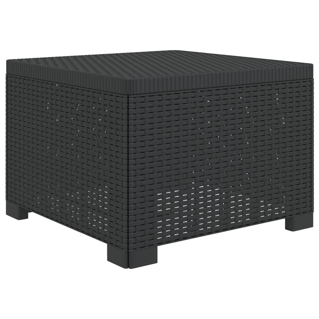 4 Seater Garden Sofa Rattan Look PP Anthracite