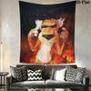 Chester Cheetah Wall Tapestry Aesthetic Wall Hanging Printed Fabric Blanket Decorative Tapestries for Bedroom Living Room Home Decor