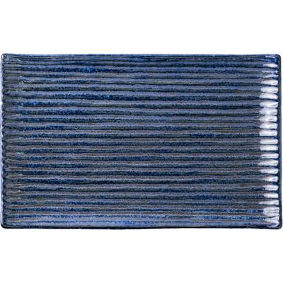Minoru Pottery Lightweight Shinogi Pottery Plate, Indigo, 009-727729