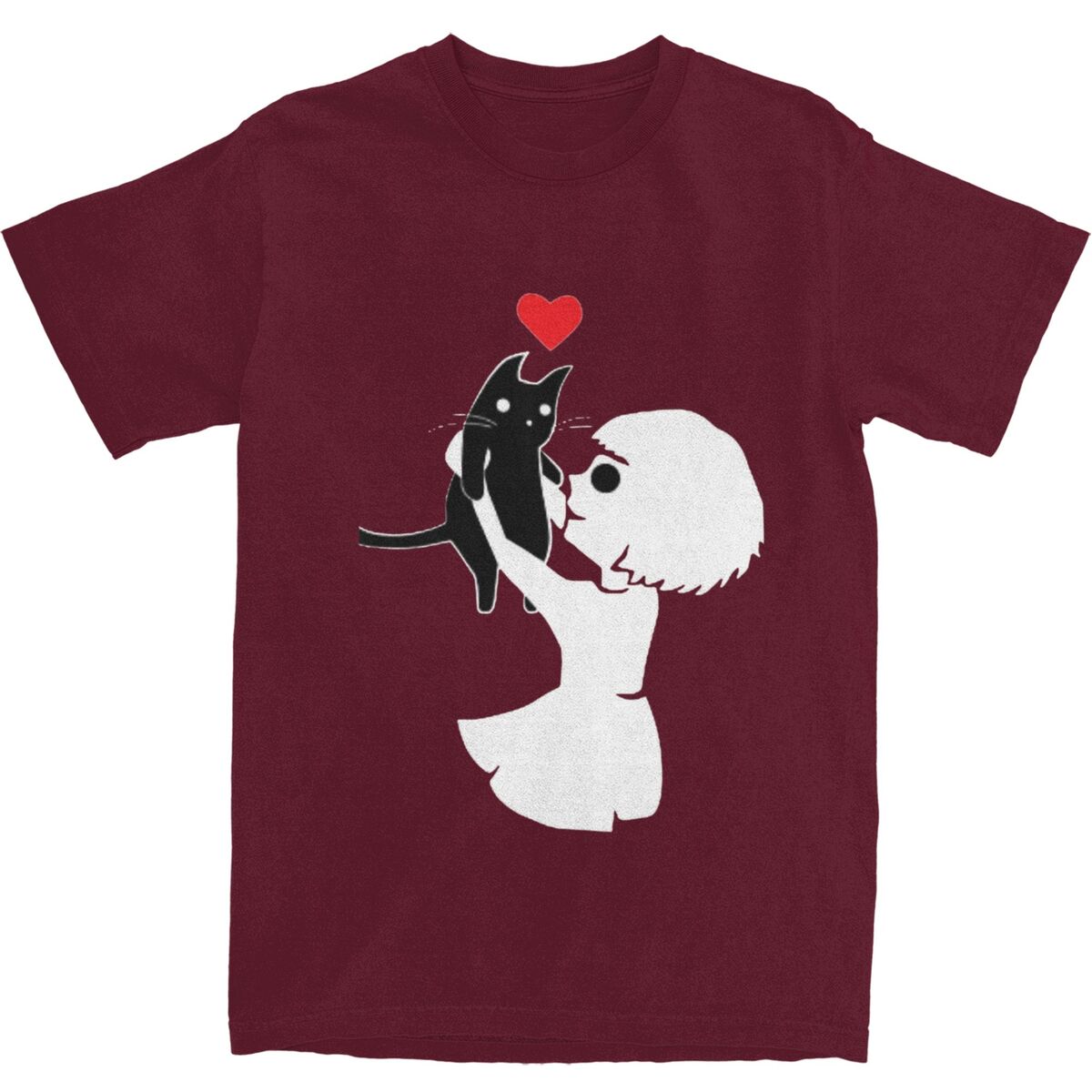 

Мужская футболка Fran Bow, забавная игра, винтажные хлопковые футболки, летняя с круглым вырезом, хип-хоп, дешевые топы больших размеров XXXXXL бордовый