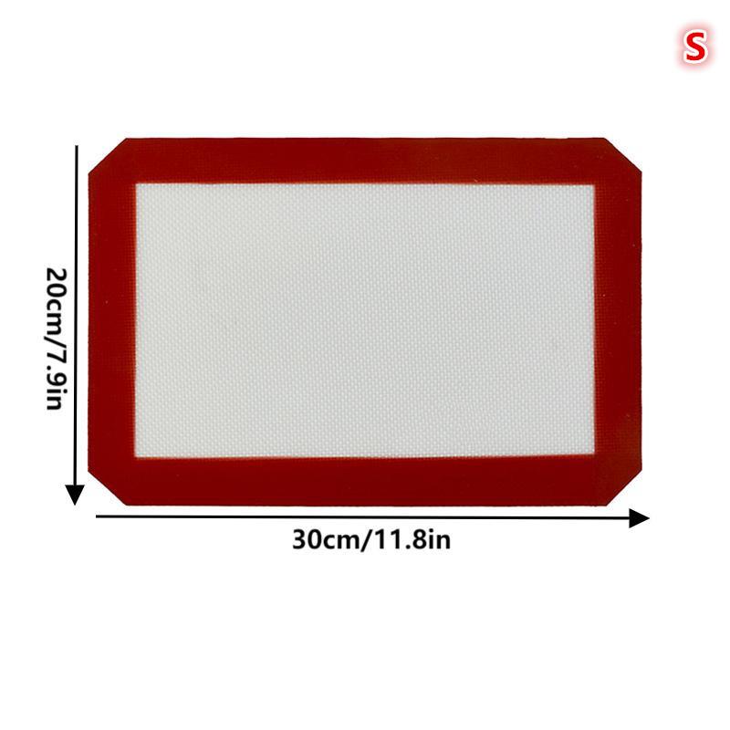 Silicone Baking Mat Sheet Reusable Baking Cookie Sheet Non-Stick Heat Resistant Baking Mat For Oven Grill Microwave Kitchen Tool Small красный